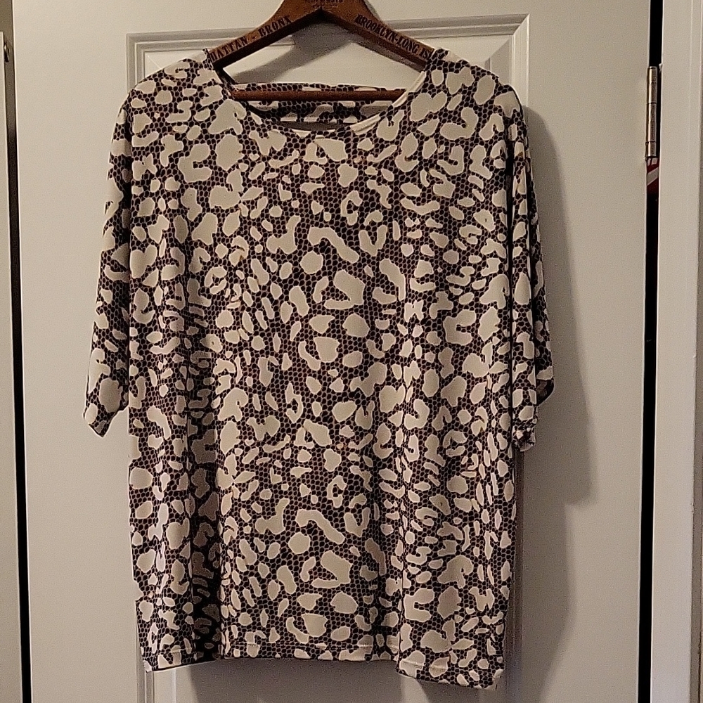 CLARA SUNWOO Tan and Black Relaxed Blouse